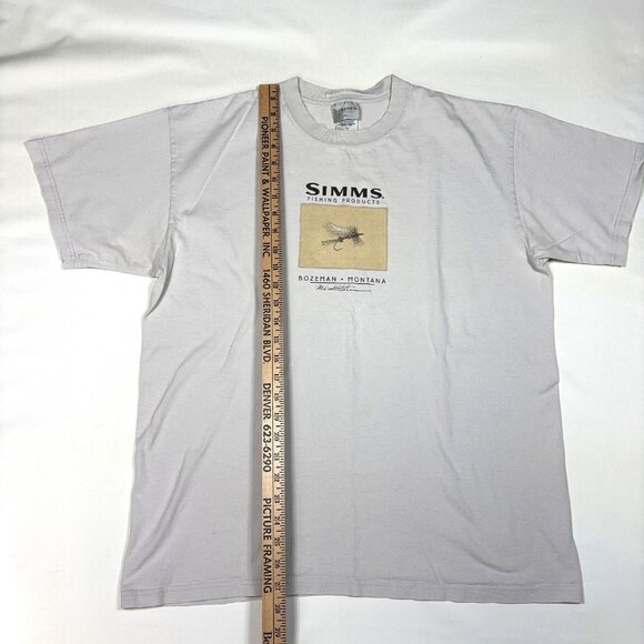 VTG Simms Fishing Bozeman Montana Mike Stidham Graphic Trout Flies T-Shirt Large - Picture 8 of 9